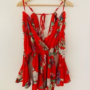 Bohemian Romper with Flowerprint